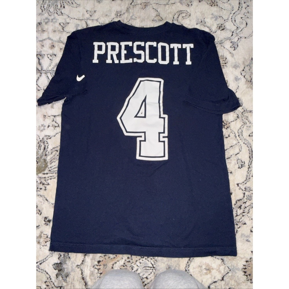 VGC NIKE DALLAS COWBOYS #4 PRESCOTT S/S T SHIRT MENS BLUE Medium